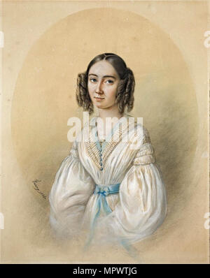 Portrait der Komponistin Fanny Hensel geb. Mendelssohn (1805-1847), 1841. Stockfoto