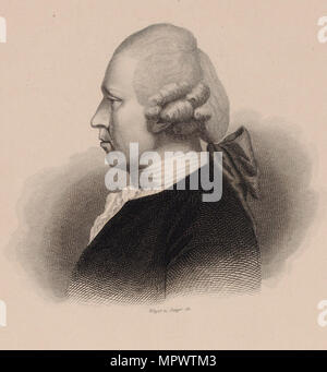 Portrait des Komponisten Johann Adam Hiller (1728-1804), 1840. Stockfoto