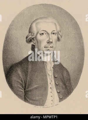 Portrait der Flötist und Komponist Friedrich Hartmann Graf (1727-1795), 1800. Stockfoto