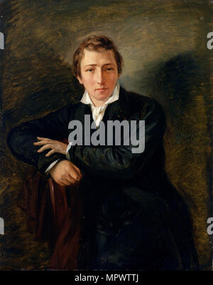 Porträt des Dichters Heinrich Heine (1797-1856), 1831. Stockfoto