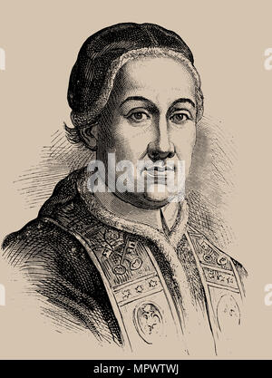 Porträt des Papstes Pius VI. (1717-1799), 1889. Stockfoto