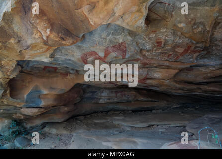 Felsmalereien und petroglyphen Laas Geel in der Nähe von Hargeisa, Somalia Stockfoto