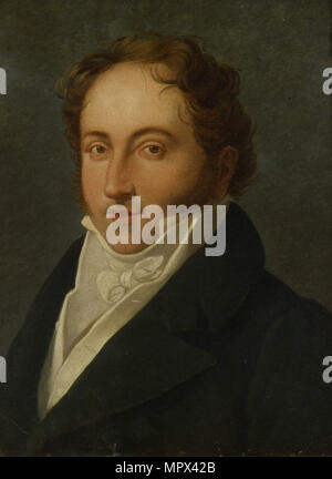 Portrait des Komponisten Gioacchino Antonio Rossini (1792-1868), 1818. Stockfoto