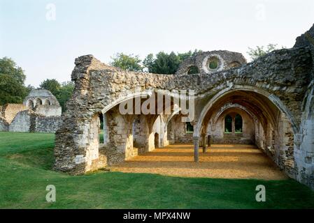 Waverley Abtei, Surrey, späten 20. oder frühen 21. Jahrhundert. Artist: Historische England Fotograf. Stockfoto