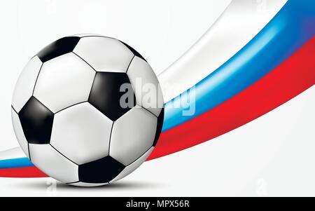 Fußball WM 2018 Hintergrund. Vector Illustration Stock Vektor