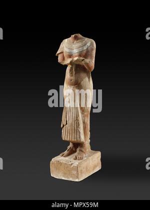 Abbildung des Pharao Echnaton Holding, ein Tisch, 18. Dynastie, c 1540 - c 1292 BC. Artist: Unbekannt. Stockfoto