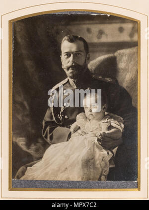 Zar Nikolaus II. und Tsarevich Alexei, 1904. Stockfoto