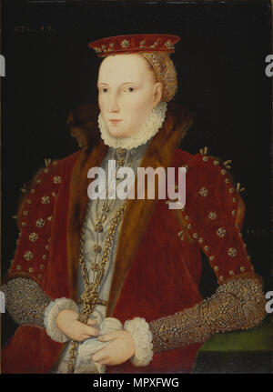 Portrait von Königin Elisabeth I. von England (1533-1603) (Der Gripsholm Portrait), 1563. Stockfoto