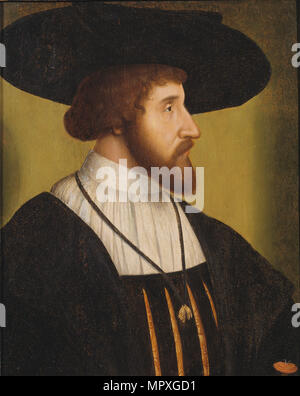 Portrait der König Christian II. von Dänemark (1481-1559), erste Hälfte des 16. Cen.. Stockfoto