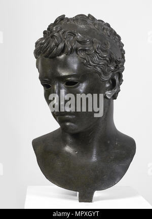 Der Kopf von Juba II., König von Numidien, von Volubilis, Marokko, 25 BC-23 CE. Stockfoto