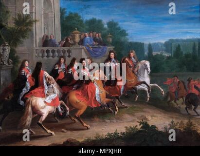 "Die Colbert Familie', c 1680 - c 1683. Artist: Adam Frans van der Meulen. Stockfoto