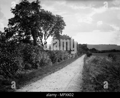 Hodcot Lane, West Ilsley, Berkshire, 1895. Artist: Henry verspotten. Stockfoto