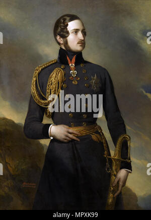 Portrait von Prinz Albert von Sachsen-Coburg und Gotha (1819-1861), 1842. Stockfoto