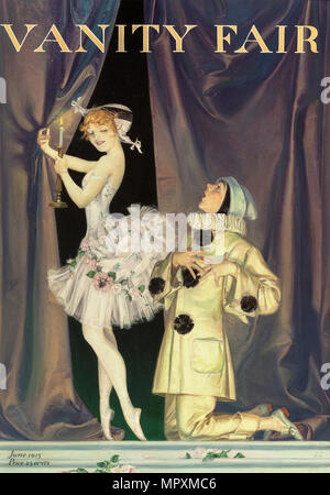 Pierrot und Columbine. Vanity Fair Magazin, 1915. Stockfoto