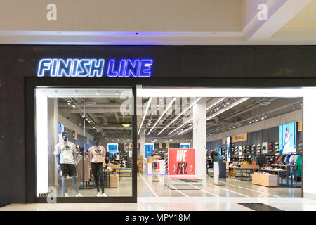 Philadelphia, Pennsylvania, 21. Mai 2018: Finish Line Store Front Stockfoto