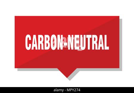 Co2-neutral Red Square Preis Stock Vektor