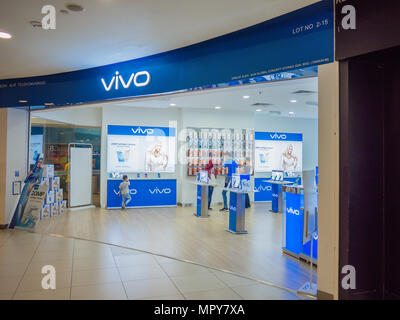 Penang, Malaysia - 19.August 2017: Vivo-Store in der Shopping Mall. Vivo ist eine chinesische Technologiefirma, entwirft, entwickelt und fertigt Smartphone Stockfoto