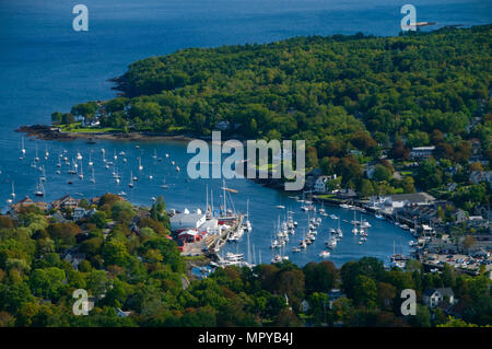 Mt Battie anzeigen, Hills State Park in Camden, Maine Stockfoto