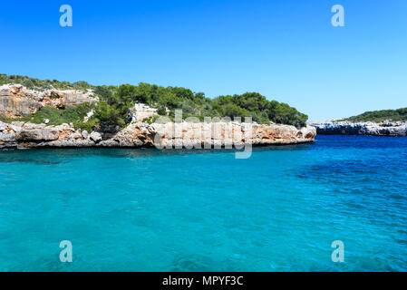 Cala Sa Nau - schöne Bucht und Strand auf Mallorca, Spanien - Europa Stockfoto