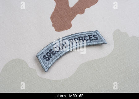 Kiew, Ukraine - 18. Mai 2015. US ARMY Special Forces tab Camouflage einheitliche Stockfoto