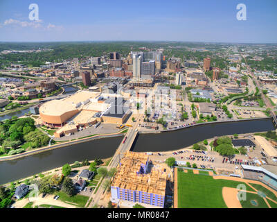 Rochester ist eine große Stadt im Südosten von Minnesota zentriert um Health Care Stockfoto