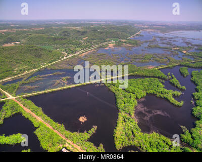 Winona ist eine Gemeinde im südlichen Minnesota am Mississippi Stockfoto