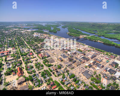 Winona ist eine Gemeinde im südlichen Minnesota am Mississippi Stockfoto