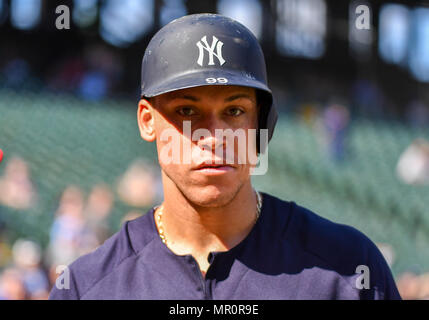23. Mai 2018: die New York Yankees rechter Feldspieler Aaron Richter #99 während ein MLB Spiel zwischen den New York Yankees, die Texas Rangers bei Globe Life Park in Arlington, TX Texas besiegt New York 12-10 Albert Pena/CSM. Stockfoto
