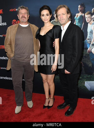 Hollywood, CA, USA. 24. Mai, 2018. 24. Mai 2018 - Hollywood, Kalifornien - John Wells, Emmy Rossum, William H. Macy. Showtime's 'hameless'' FYC Veranstaltung in Lindwood Dunn Theater. Photo Credit: Birdie Thompson/AdMedia Credit: Birdie Thompson/AdMedia/ZUMA Draht/Alamy leben Nachrichten Stockfoto