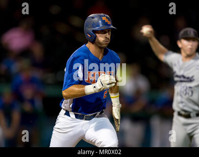 23. Mai 2018: Houston Baptist outfielder Jonathan Ducoff (27) Während der Süden Konferenz Meisterschaften 2018. Spiel 4 Houston Baptist University vs Central Arkansas an der Konstellation Feld Sugar Land, Texas. Houston Baptist gewann in sieben Innings 14 - 4. Stockfoto