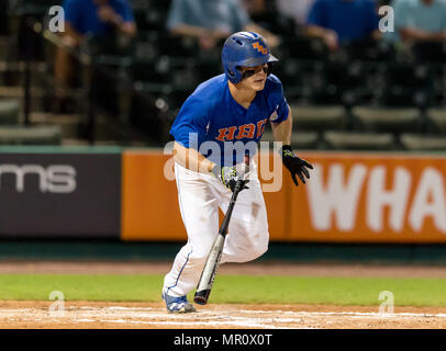 23. Mai 2018: Houston Baptist catcher Matt Heck (5) Während der Süden Konferenz Meisterschaften 2018. Spiel 4 Houston Baptist University vs Central Arkansas an der Konstellation Feld Sugar Land, Texas. Houston Baptist gewann in sieben Innings 14 - 4. Stockfoto