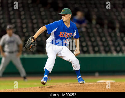 23. Mai 2018: Houston Baptist Krug Matthew McCollough (18) Während der Süden Konferenz Meisterschaften 2018. Spiel 4 Houston Baptist University vs Central Arkansas an der Konstellation Feld Sugar Land, Texas. Houston Baptist gewann in sieben Innings 14 - 4. Stockfoto