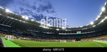 Kiew, Ukraine. 25 Mai, 2018. Panoramablick von NSC Olimpiyskiy Stadion in Kiew bei Real Madrid Training vor dem Finale der UEFA Champions League Spiel 2018 gegen Liverpool. Credit: Oleksandr Prykhodko/Alamy leben Nachrichten Stockfoto