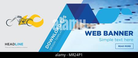 Häcksler Konzept horizontale Webseite banner Template Design auf abstrakten Hintergrund mit flache moderne isolierte Vektor Icon und geometrische Formen Formen Stock Vektor