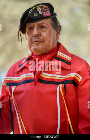 Veteran Native American bei der jährlichen Pow Wow sammeln in Live Oak, Kalifornien Stockfoto