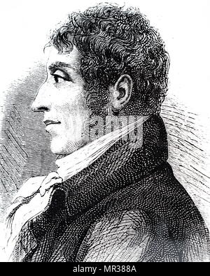 Portrait von Étienne-Gaspard Robert (1763-1837) eine herausragende Belgische Physiker, Bühne Zauberer und einflussreichsten Entwickler Phantasmagorie. Vom 19. Jahrhundert Stockfoto