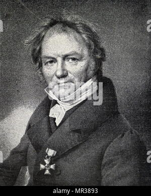 Portrait von Carl Ritter (1779-1859) ein deutscher Geograph. Vom 19. Jahrhundert Stockfoto