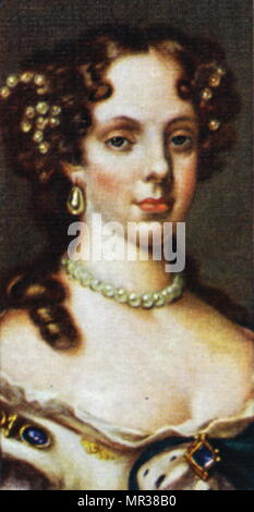 Zigarette Karte, Katharina von Braganza (1638-1705), Königin von England, Schottland und Irland durch die Ehe mit König Charles II. Vom 19. Jahrhundert Stockfoto