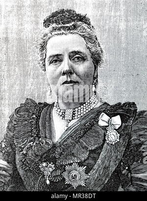 Portrait von Victoria, Princess Royal (1840-1901) war deutsche Kaiserin und Königin von Preußen durch Eheschließung mit Deutschen Kaiser Friedrich III. Vom 19. Jahrhundert Stockfoto