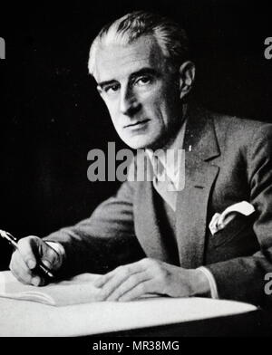 Fotografische Porträt von Maurice Ravel (1875-1937), französischer Komponist, Pianist und Dirigent. Vom 20. Jahrhundert Stockfoto