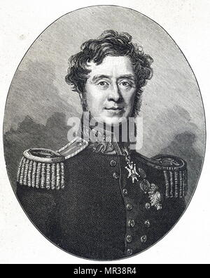 Portrait von FitzRoy Somerset, 1. Baron Raglan (1788-1855) ein britischer Offizier in der Armee. Vom 19. Jahrhundert Stockfoto