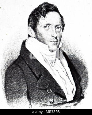 Portrait von Stamford Raffles (1781-1826) ein britischer Staatsmann, Vizegouverneur der Britischen Java und Generalgouverneur von bencoolen. Vom 19. Jahrhundert Stockfoto