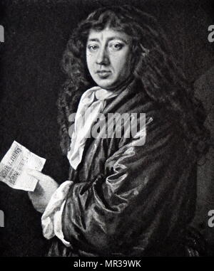 Porträt von Samuel Pepys (1633-1703) ein Administrator der Marine von England und Mitglied des Parlaments. Vom 18. Jahrhundert Stockfoto