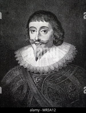 Portrait von John paulet, 5 Marquis von Winchester (1598-1675) er Dritten aber älteste überlebende Sohn von William Paulet und sein Nachfolger als 5 Marquis von Winchester. Vom 17. Jahrhundert Stockfoto