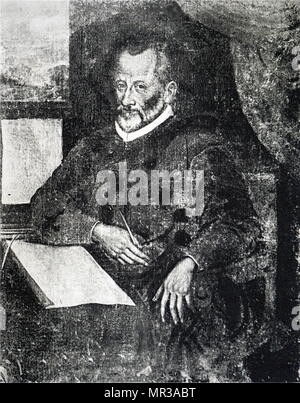 Portrait von Giovanni Pierluigi da Palestrina (1525-1594) ein italienischer Renaissance Komponist von Kirchenmusik und Vertreter der Römischen Schule der musikalischen Komposition. Vom 16. Jahrhundert Stockfoto