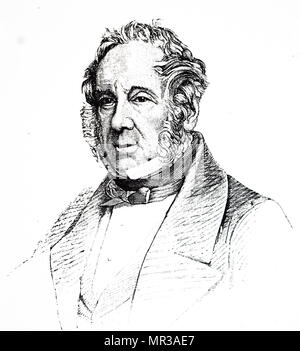 Portrait von Henry John Temple, 3rd Viscount Palmerston (1784-1865) ein britischer Staatsmann und ehemaliger Premierminister des Vereinigten Königreichs. Vom 19. Jahrhundert Stockfoto