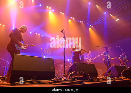 Shooglenifty sind eine Schottische, Edinburgh-basierten 6-stück Celtic fusion Band, die international Touren. Stockfoto