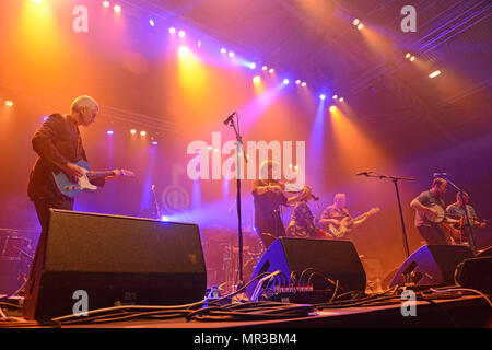 Shooglenifty sind eine Schottische, Edinburgh-basierten 6-stück Celtic fusion Band, die international Touren. Stockfoto