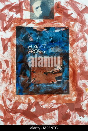 Das Gesicht auf dem Mars Zimmer Erdgeschoss [Le Visage sur le Plancher de Mars], 1988 von dem amerikanischen Künstler, William Burroughs, 1914 - 1997 Stockfoto