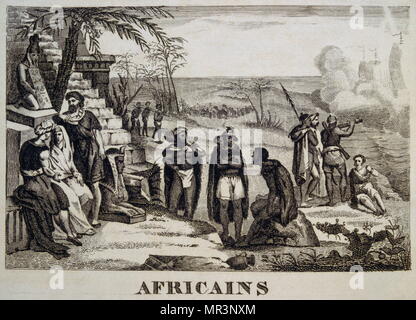 Abbildung: Darstellung native eine Szene in Afrika (Französisch Sudan oder Mali); 1830. Stockfoto